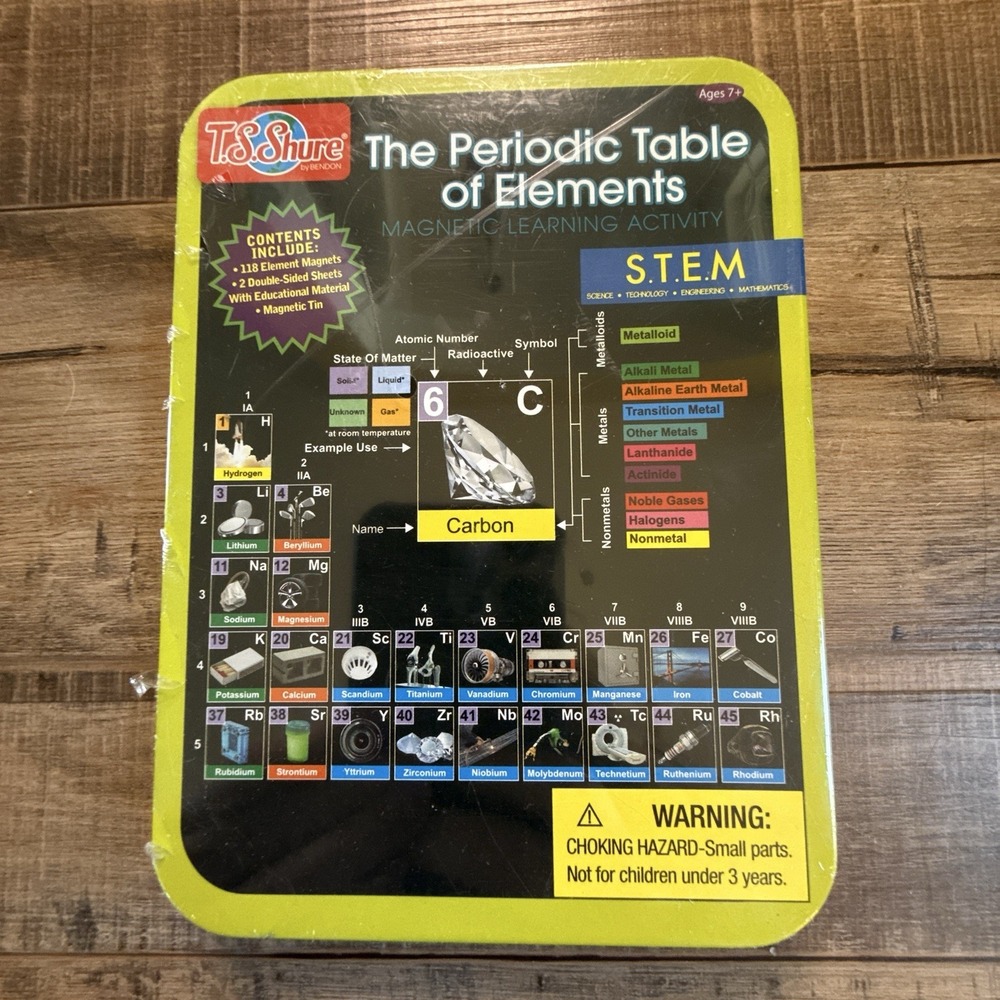 T.S. Shure Periodic Table of Elements Magnetic Learning Activity tin NEW